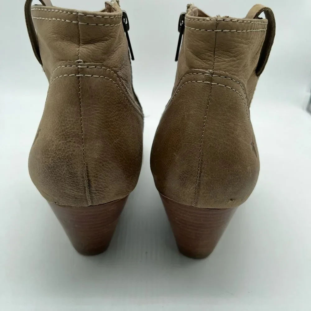 Frye Renia Leather Ankle Boots in Ash Size 10